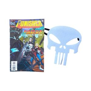 Marvel Punisher Comic Book and Face Mask Toy Play Set Goft for Boys